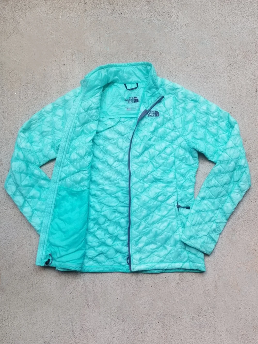 The North Face Thermoball Turquoise Quilted Packable Jacket Womens Small